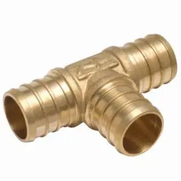 Barb Insert Tee, Brass, 1-In. 1
