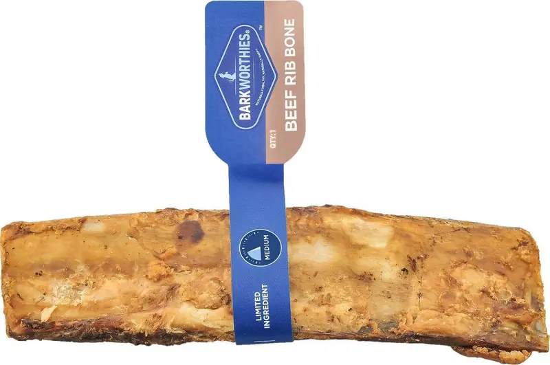 Barkworthies Beef Rib Bone Dog Chew 1