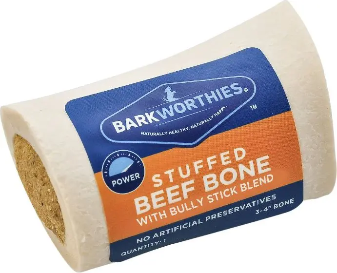 Barkworthies Shin Bone Stuffed With Bully Stick Blend Dog Treat 1