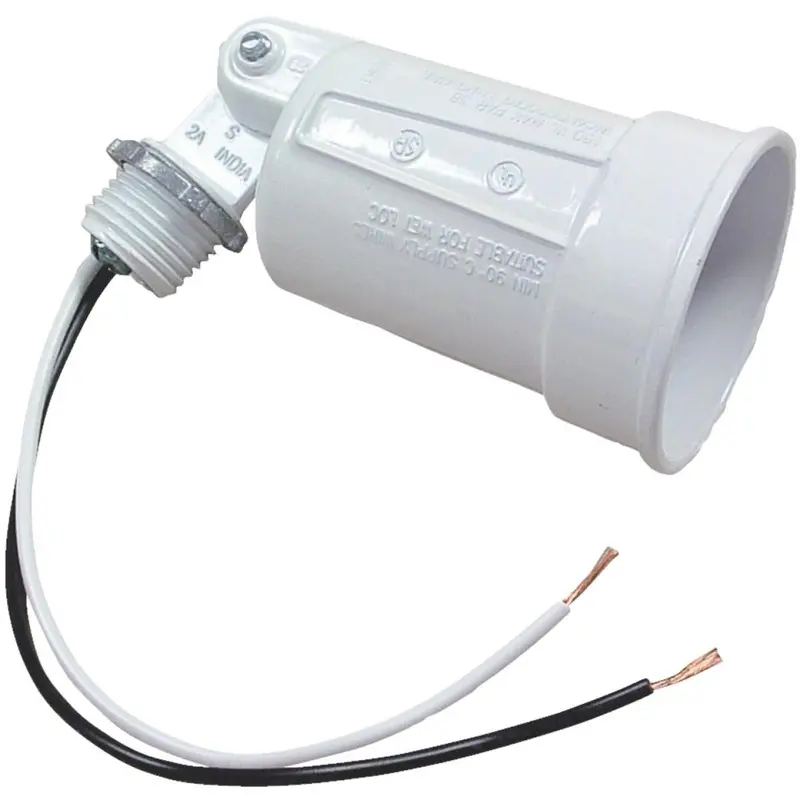 Bell 150W Par38 White Single Bulb Weatherproof Outdoor Lampholder, Shrink Wrapped 1
