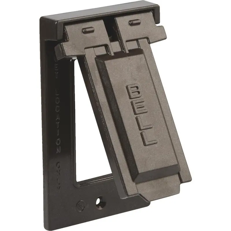 Bell Single Gang Rectangular Aluminum Bronze Weatherproof Outdoor Box Cover 1