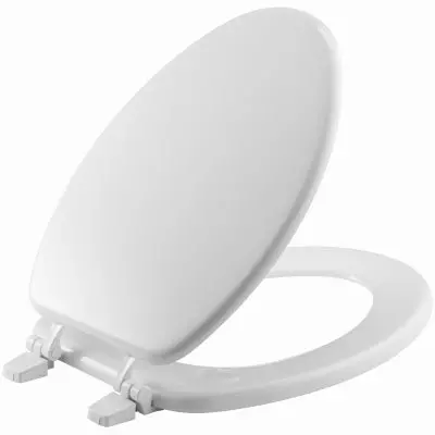 Bemis Elongated White Molded Wood Toilet Seat 1
