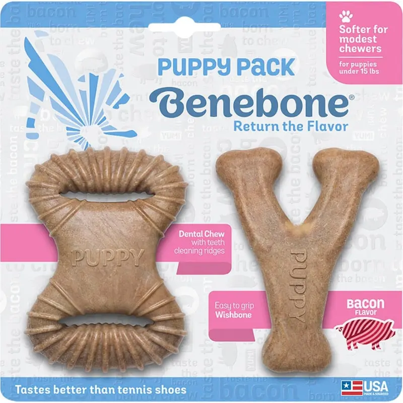 Benebone Puppy Dental Dog Chew Toy Pack 1