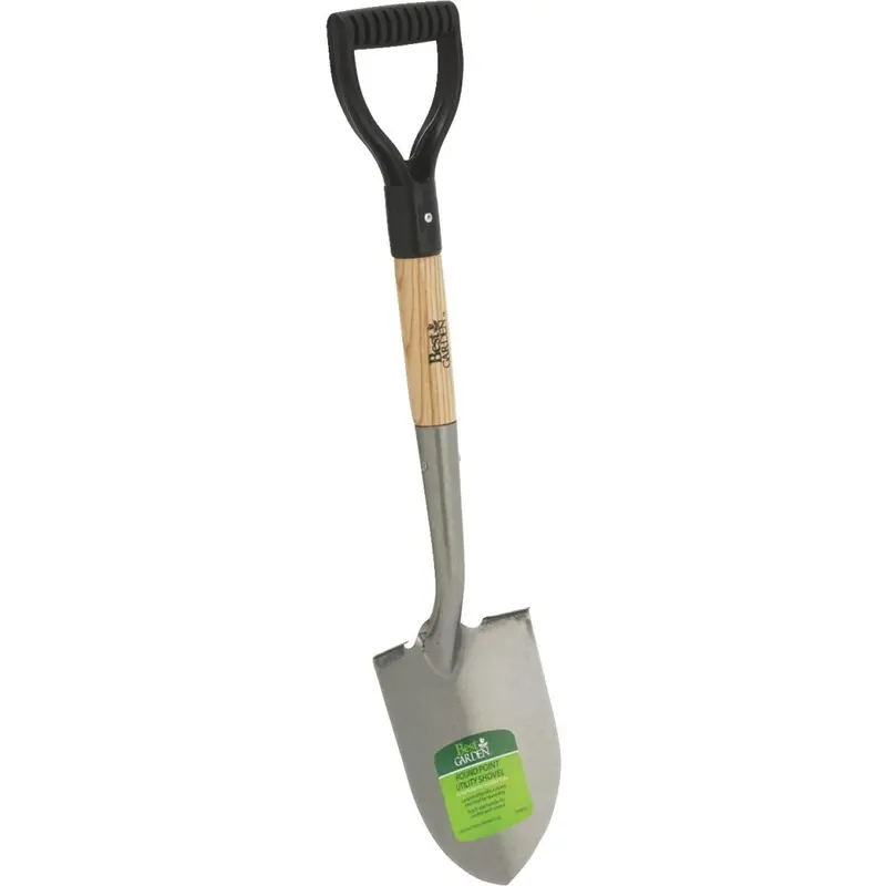 Best Garden 18 In. Wood D-Handle Round Point Utility Shovel 1