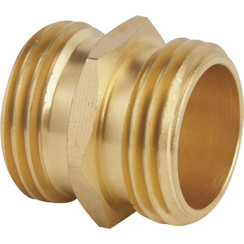 Best Garden 3/4 In. Mnh X 3/4 In. Mnh Brass Non-Swivel Hose Connector 1