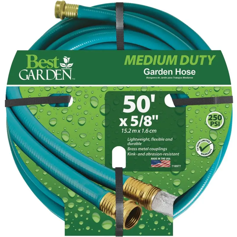 Best Garden 5/8 In. Dia. X 50 Ft. L. Medium-Duty Vinyl Garden Hose 1