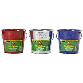Bitefighter Citronella Wax Candle Metal Bucket, Red, Blue Or Galvanized, 17-Oz. 1
