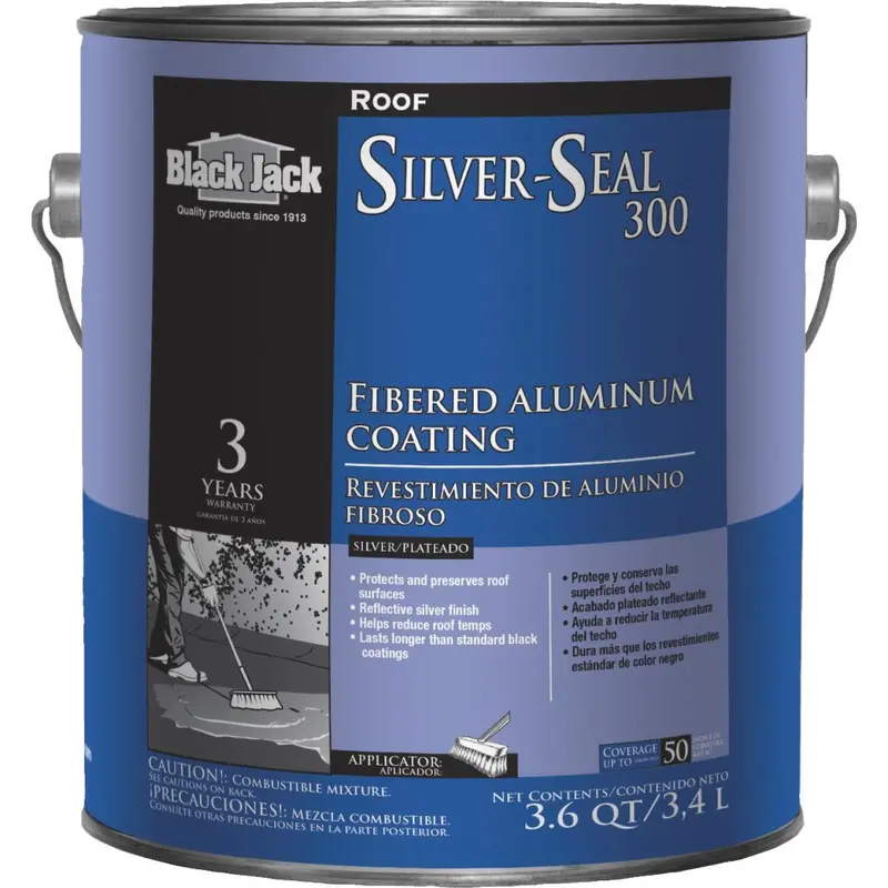 Black Jack Silver Seal 300 1 Gal. 3 Year Fibered Aluminum Coating 1
