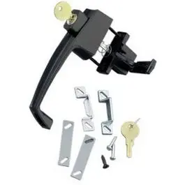 Black Keyed Button Latch 1