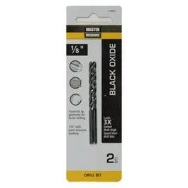 Black Oxide Drill Bits, 1/8 X 2.75-In., 2-Pk. 1