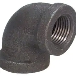 Black Pipe Fitting, 90-Degree Elbow, 1/2-In. 1