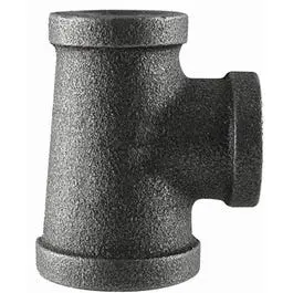 Black Pipe Reducing Tee, 1 X 3/4-In. 1
