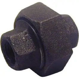 Black Pipe Union, Brass/Iron, 1-In. 1