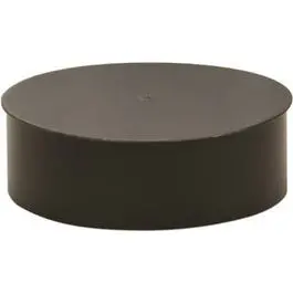 Black Stove Pipe Clean Out Tee Cap, 24-Ga., 8-In. 1