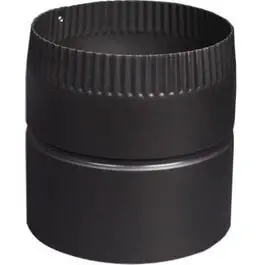 Black Stove Pipe Drip-Free Adapter, 24-Ga., 6 X 6-In. 1