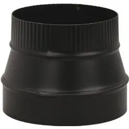 Black Stove Pipe Flue Reducer, 24-Ga., 8 X 6-In. 1