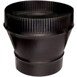 Black Stove Pipe Increaser, Large End Crimp, 24-Ga., 6 X 8-In. 1