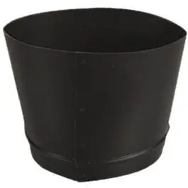 Black Stove Pipe Oval-To-Round Adapter, 24-Ga., 8-In. 1