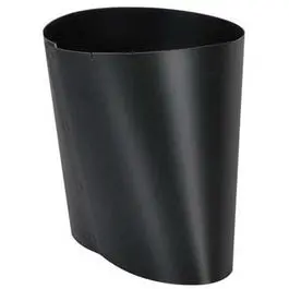 Black Stove Pipe Oval-To-Round Connector, 24-Ga., 6-In. 1