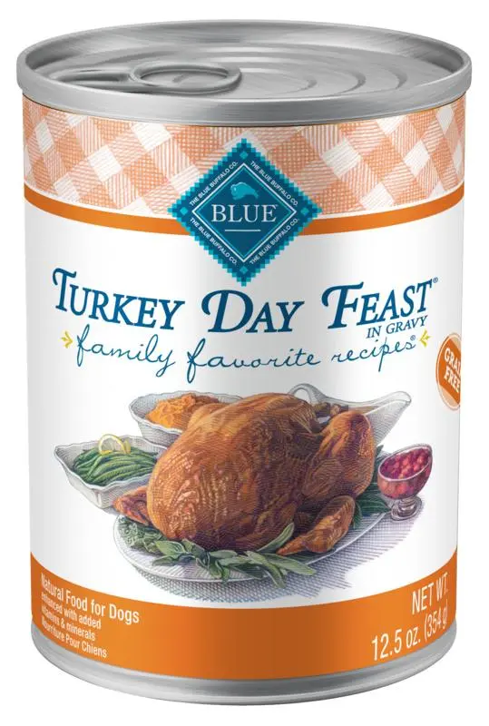 Blue Buffalo Family Favorites Turkey Day Feast Canned Dog Food 1
