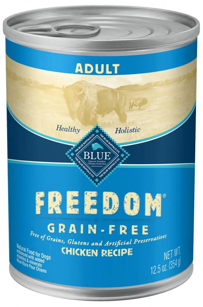 Blue Buffalo Freedom Grain Free Chicken Recipe Adult Canned Dog Food 1
