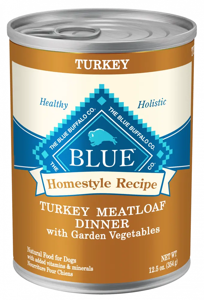 Blue Buffalo Homestyle Recipe Turkey Meatloaf Dinner With Carrots And Sweet Potatoes Canned Dog Food 1