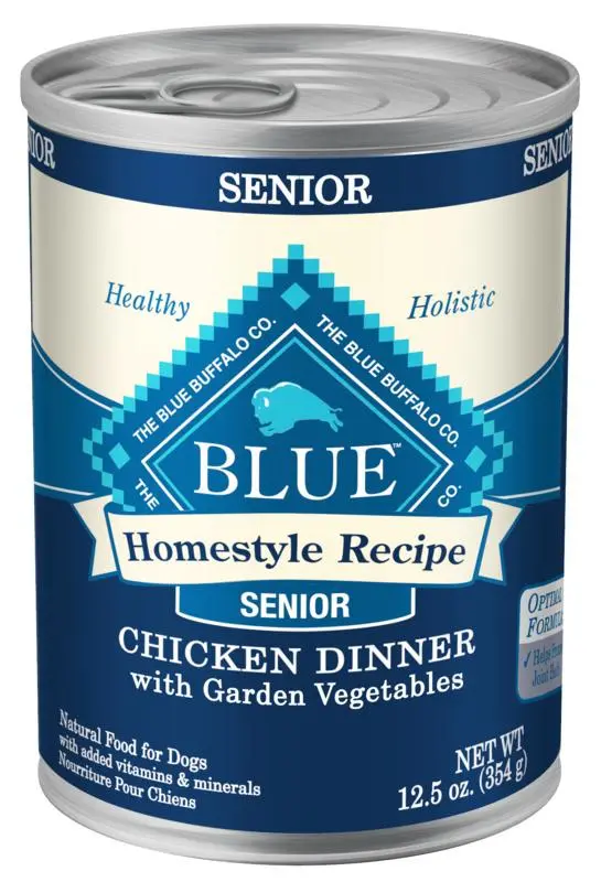 Blue Buffalo Homestyle Senior Dinner Chicken With Garden Vegetables & Brown Rice Canned Dog Food 1