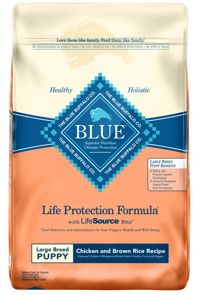 Blue Buffalo Life Protection Natural Chicken & Brown Rice Recipe Large Breed Puppy Dry Dog Food 1