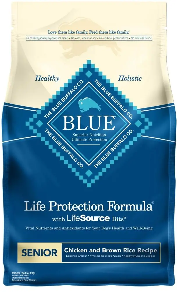 Blue Buffalo Life Protection Natural Chicken & Brown Rice Recipe Senior Dry Dog Food 1