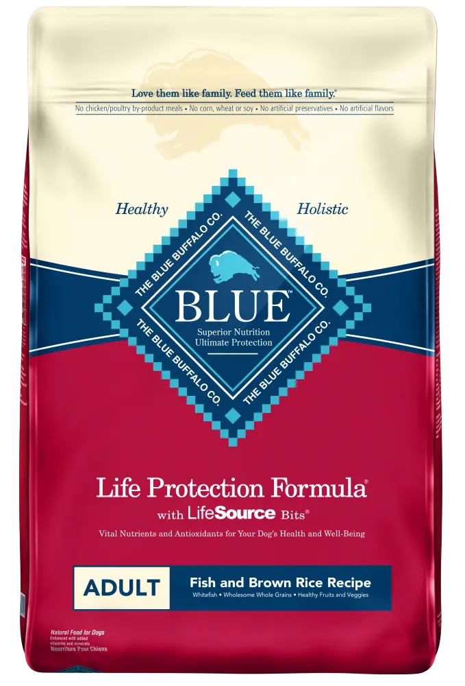 Blue Buffalo Life Protection Natural Fish & Brown Rice Recipe Adult Dry Dog Food 1