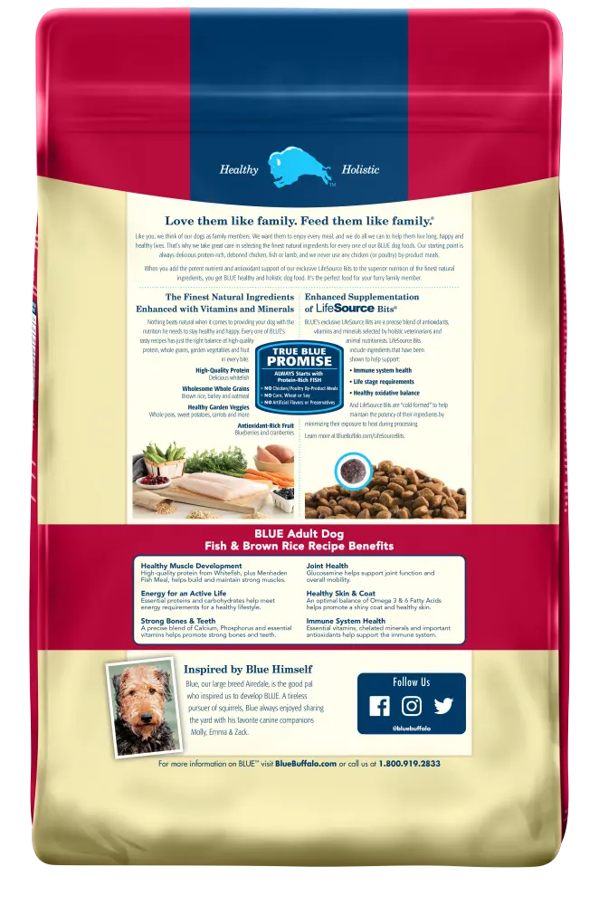 Blue Buffalo Life Protection Natural Fish & Brown Rice Recipe Adult Dry Dog Food 2