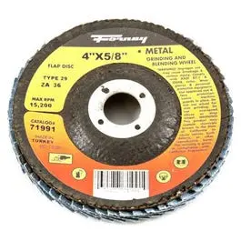 Blue Zirconia Flap Disc, Type 29, 36-Grit, 4-In. 1