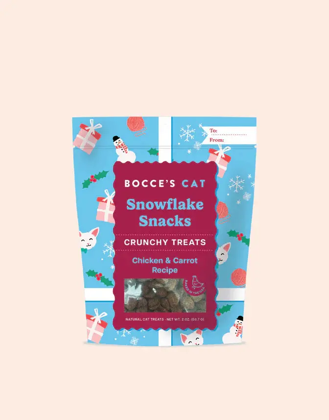 Bocce's Bakery Snowflake Snacks Crunchy Cat Treats 1