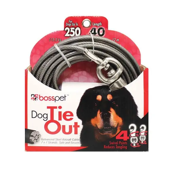 Boss Pet Products Tie-Out Comfort Snap 40Ft Xxl 1