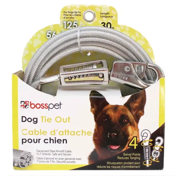 Boss Petedge Tie-Out With Spring 30Ft Xl 1