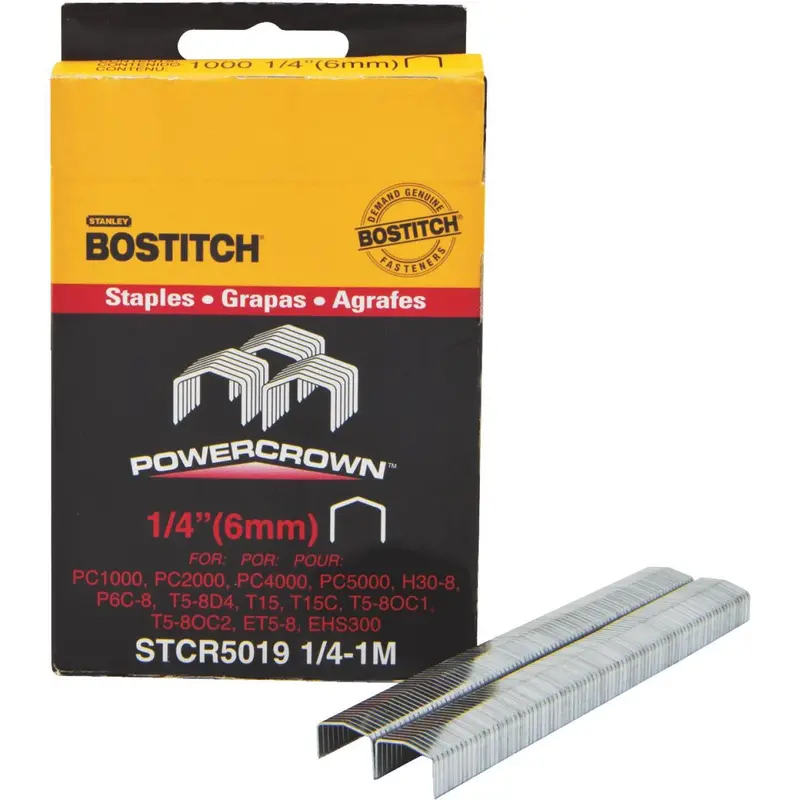 Bostitch Powercrown Hammer Tacker Staple, 1/4 In. (1000-Pack) 1