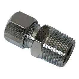 Brass Compression Straight Connector, Lead-Free, 3/8 Mpt X 3/8-In. Od 1