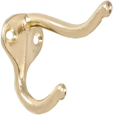Brass Plated Coat/Hat Hook 1