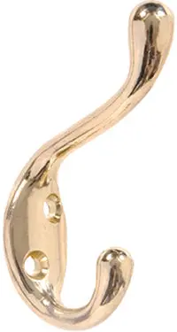 Brass Plated Coat/Hat Hook 1