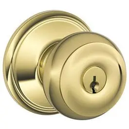 Bright Brass Georgian Design Entry Lockset 1