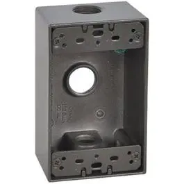 Bronze Weatherproof 1-Gang Rectangular Outlet Box 1