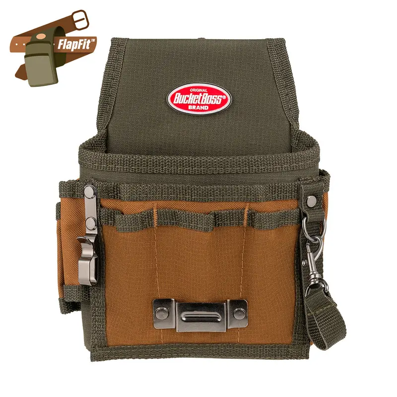 Bucket Boss Tool Pouch With Flapfit 6-1/2" 1