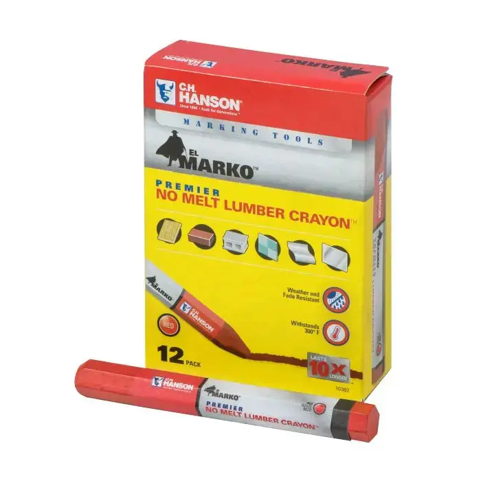 C.H. Hanson El Marko® Lumber Crayon-Premier Red 1