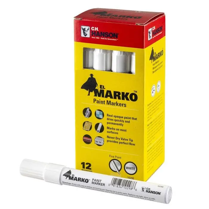 C.H. Hanson El Marko® Paint Marker-White 1