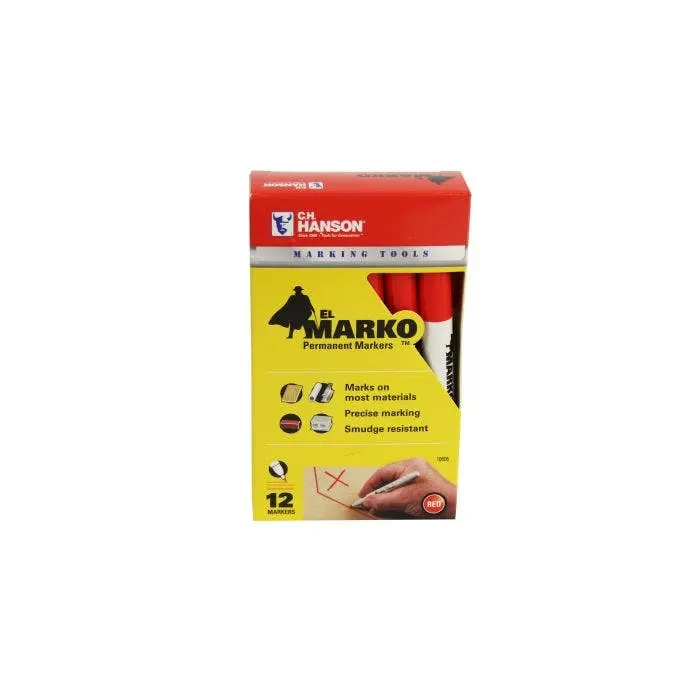 C.H. Hanson El Marko® Permanent Marker- Red 1