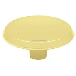 Cabinet Knob, Concave Round, Brass-Plated, 1.5-In. 1