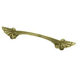 Cabinet Pull, Antique Brass, Traditional Bow,4.5-In. 1