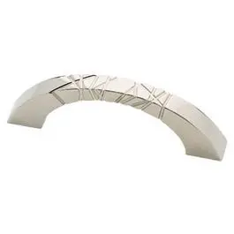 Cabinet Pull, Ayanna, Polished Nickel, 3-In. 1