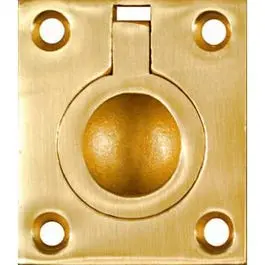 Cabinet Ring Pull, Bright Brass, 1-3/8-In. 1