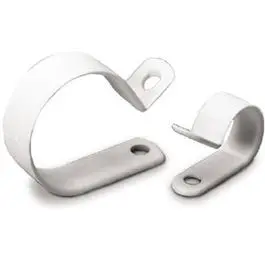 Cable Clamps, White Plastic, 1/4-In. I.D., 18-Pk. 1